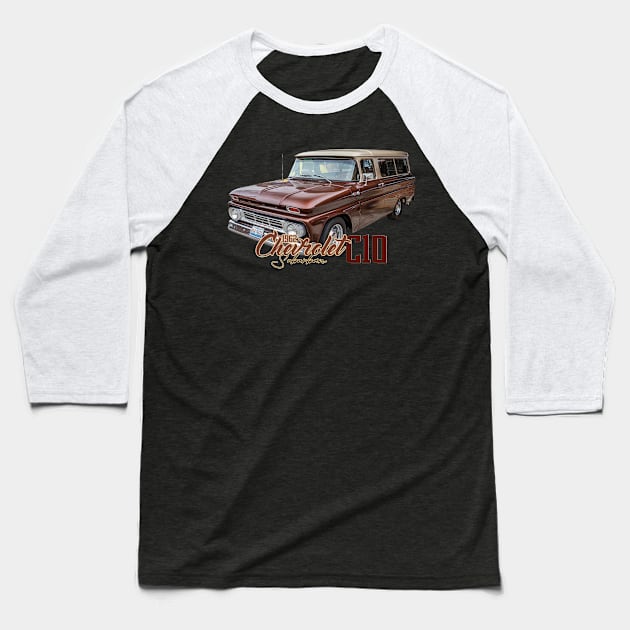 1962 Chevrolet C10 Suburban Baseball T-Shirt by Gestalt Imagery